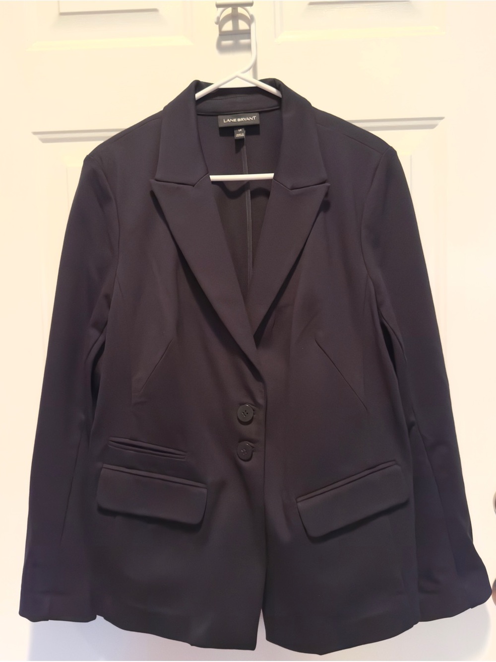 Lane Bryant Black Women's Ponte Tailored Blazer Jacket 18